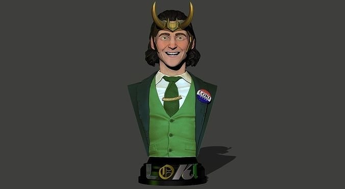 loki tom Hiddleston presidente maravilla asgard Thor hermano mcu escultura Arte esculturas 3D print model - Mito3D