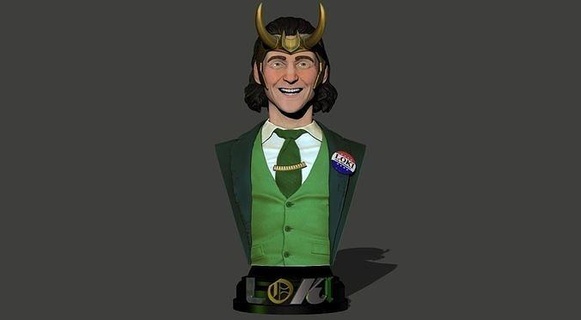 Loki Hiddleston Président merveille Asgard Thor frère mcu sculpture art sculptures 3d print model - Mito3D