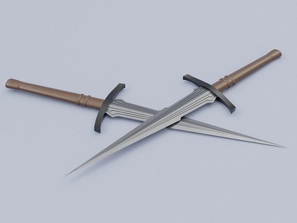 loki twin daggers - disney props swords weapons art scans replicas 3d print model - Mito3D