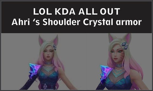 lol kda ahri shoulder crystal armor geometric art kda allout ahri lol armor crystal shoulder cosplay props  3d print model - Mito3D