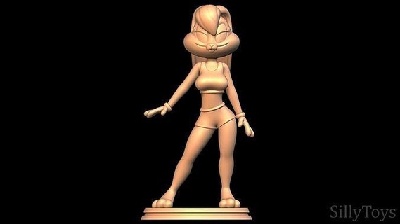Lola tavşan Looney melodiler uyarıcı Kardeşler kadın Judy kürklü antro Uzay reçel sepet 3d Yazdır baskı aptal oyuncaklar Sanat heykeller 3d print model - Mito3D