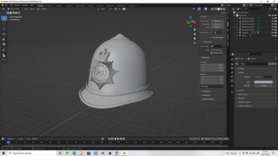 Londres policía sombrero modelo casco retro antiguo armadura pasatiempo bricolaje diy 3d print model - Mito3D