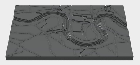 londra tamigi nautico grafico città molo canarino ponte torre greenwich fiume o2 3d arte sculture 3d print model - Mito3D