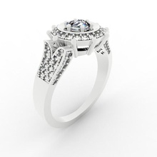 solitario anello classico - 3dm stl file 3d gioielli gioiello di stampa diamanti anelli 3d print model - Mito3D