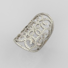 largo del anillo de dedo la joyería brillante diseño diamante el compromiso gem oro joya imprimible plata diamantes joyas piedra gema boda los anillos 3d print model - Mito3D
