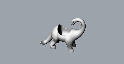 uzun boyunlu Dinozor çiçek tencere saksı bitki hayvan karakterler oyun yazdırılabilir heykel dekoratif cin büyücü örgü elektronik oyunlar oyuncaklar 3d print model - Mito3D