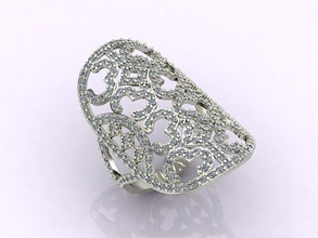 longo anel pedra mulheres 3dm 5 noivado Casamento diamante ouro anéis femininos joalheria Projeto prata imprimível moderno moda fusão rede beleza esterlina feminino render 3d print model - Mito3D