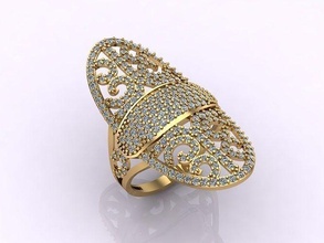 anillo Roca mujer 3dm 8 compromiso Boda diamantes oro anillos joyería joya diseño plata imprimible moderno Moda fusión cuadrícula belleza libra esterlina 3d print model - Mito3D
