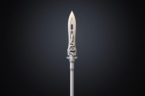 longinus mızrak of kader silâh silah kılıç soğuk yılan cirit şövalye saldırgan artefakt sanat heykeller 3d print model - Mito3D