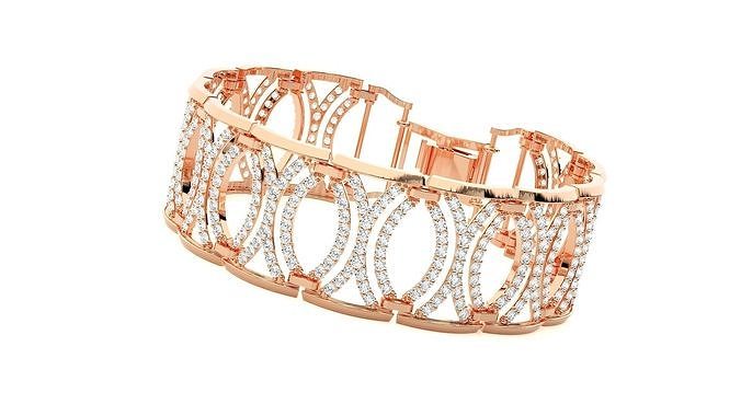 boucle chaîne haute bijoux diamant bracelet 3dm stl rend détails lourd unisexe imprimable bijou mariage luxe bracelets cubain italien 3D print model - Mito3D