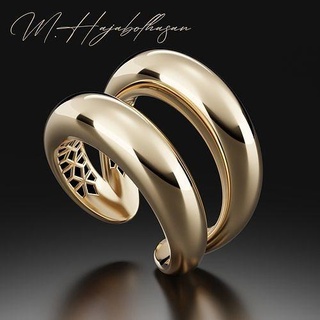 lazo oro anillo compromiso joyería joya anillos imprimible diamante Boda Moda belleza brillante platino lujo 3d print model - Mito3D