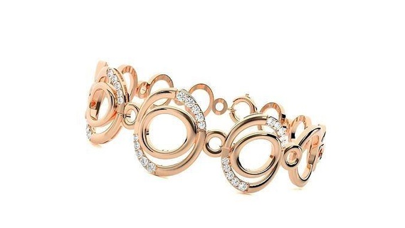 loop high jewelry diamond bracelet 3dm stl renders details chain heavy unisex printable jewel wedding jewellery luxury bracelets cuban italian 3d print model - Mito3D
