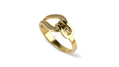 loop women ring jewelry gem diamond jewel engagement wedding jewellery gold gemstone gems rings 3d print model - Mito3D