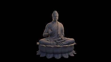 signore buddha gautambuddha lordbuddha scultura religione statua arte sculture 3d print model - Mito3D