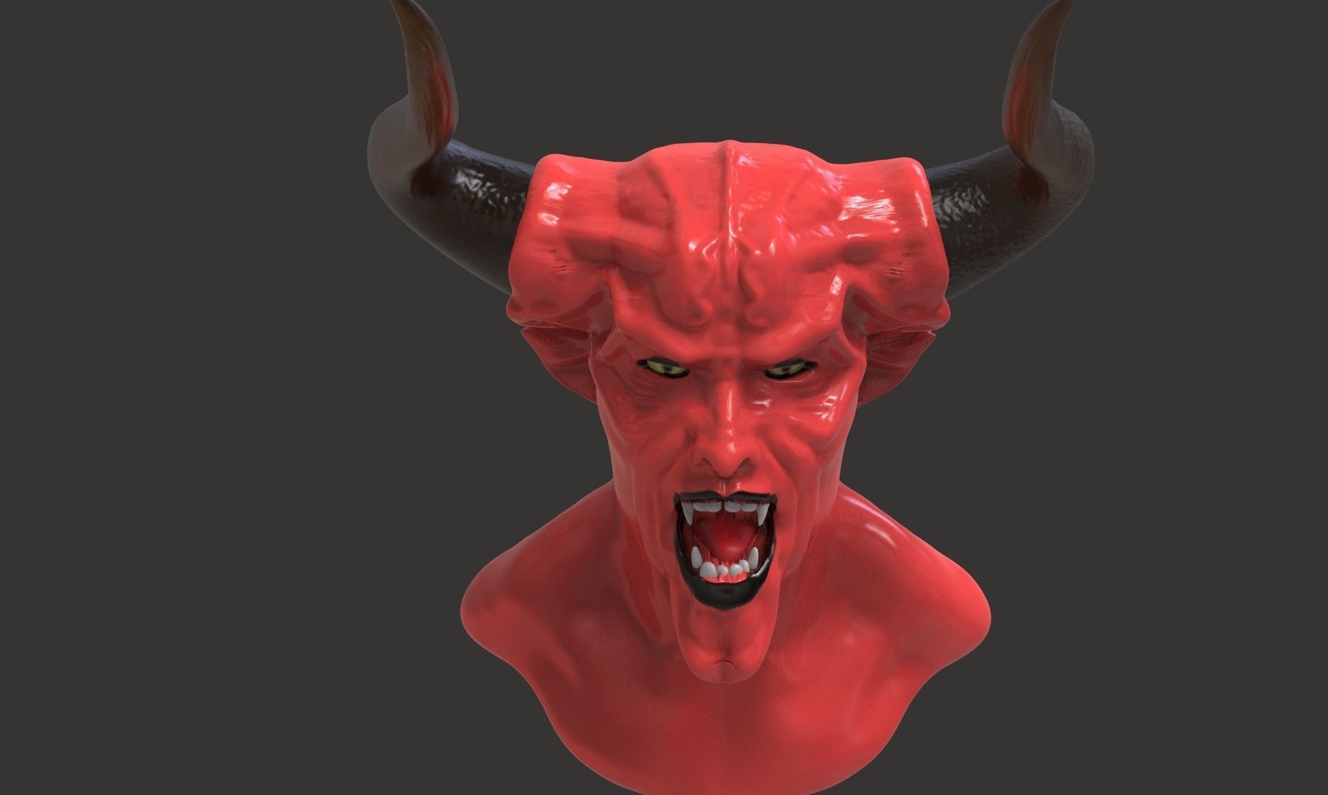 señor de la oscuridad a quiebra art leyenda diablo demonio el busto estatua escultura las esculturas 3D print model - Mito3D