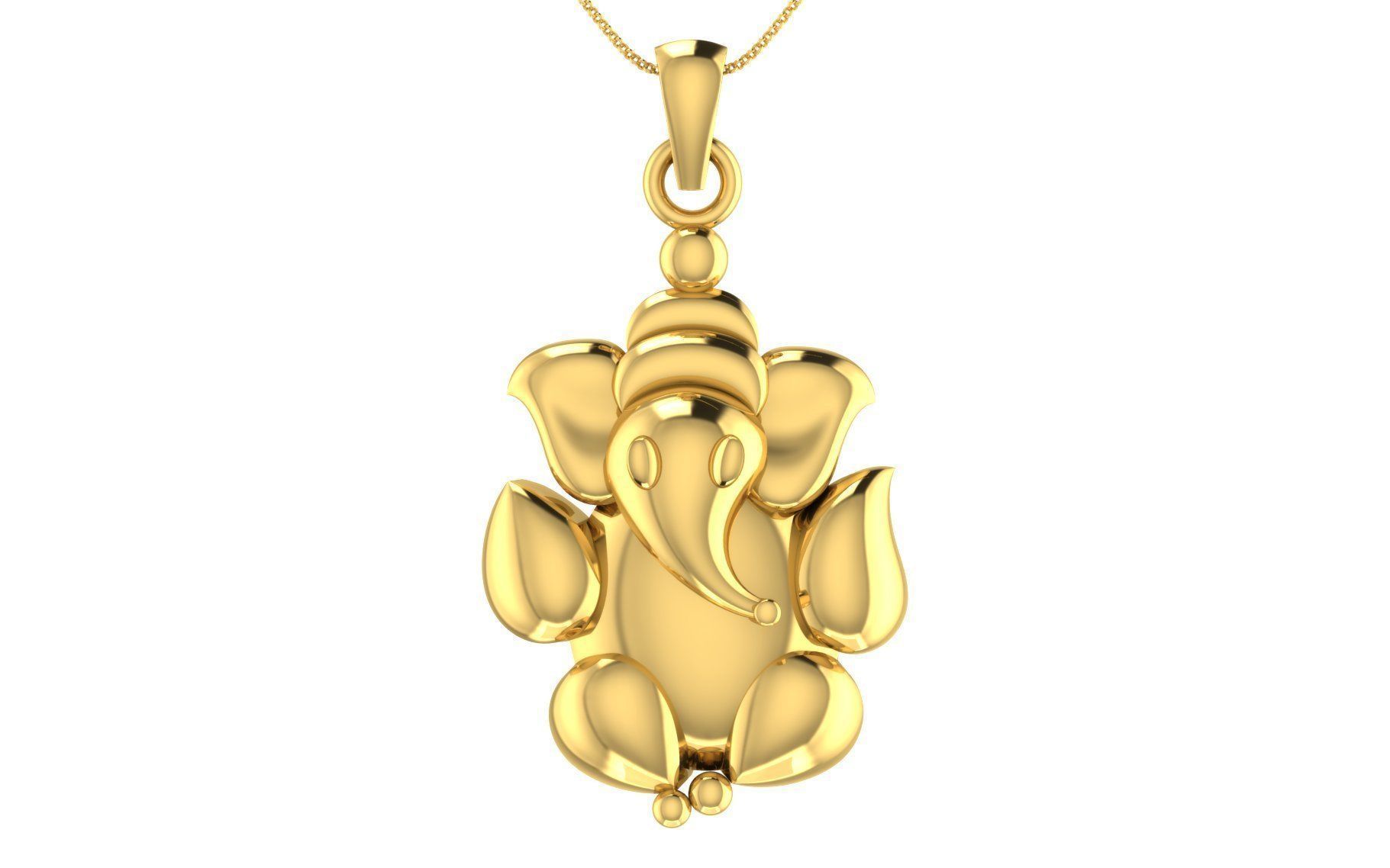 señor ganesha colgante pendiente oro joya joyería ganesh arte dios esculpir elefante rinoceronte matriz magia colgantes plata deidad imprimible 3D print model - Mito3D