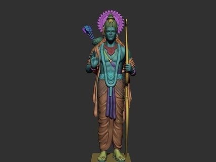 lord rama lordrama shreeram hindu god ramayan art sculptures 3d print model - Mito3D