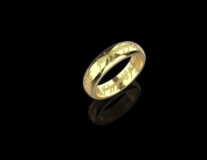 señor anillos anillo espacio diamante plata libra esterlina VIP magia demoníaco misticismo joyería joya 3d print model - Mito3D