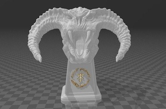 lord of rings - balrog bust frodo saruman tolkien moria two towers fantasy orc uruk hai dwarf fire gandalf gimli monster games toys 3d print model - Mito3D