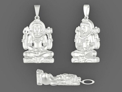 lord shiva silver pendant design mahadev om shivay shivaji sculpture necklace cad cam cnc carved engraced jewelry god art fantasy pendants 3d print model - Mito3D