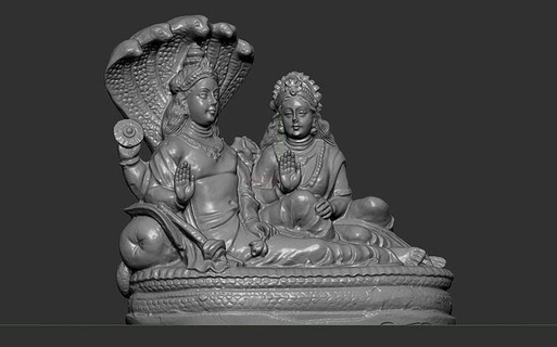 lord vishnu god vishnu krishna ram indian art sculptures  3d print model - Mito3D