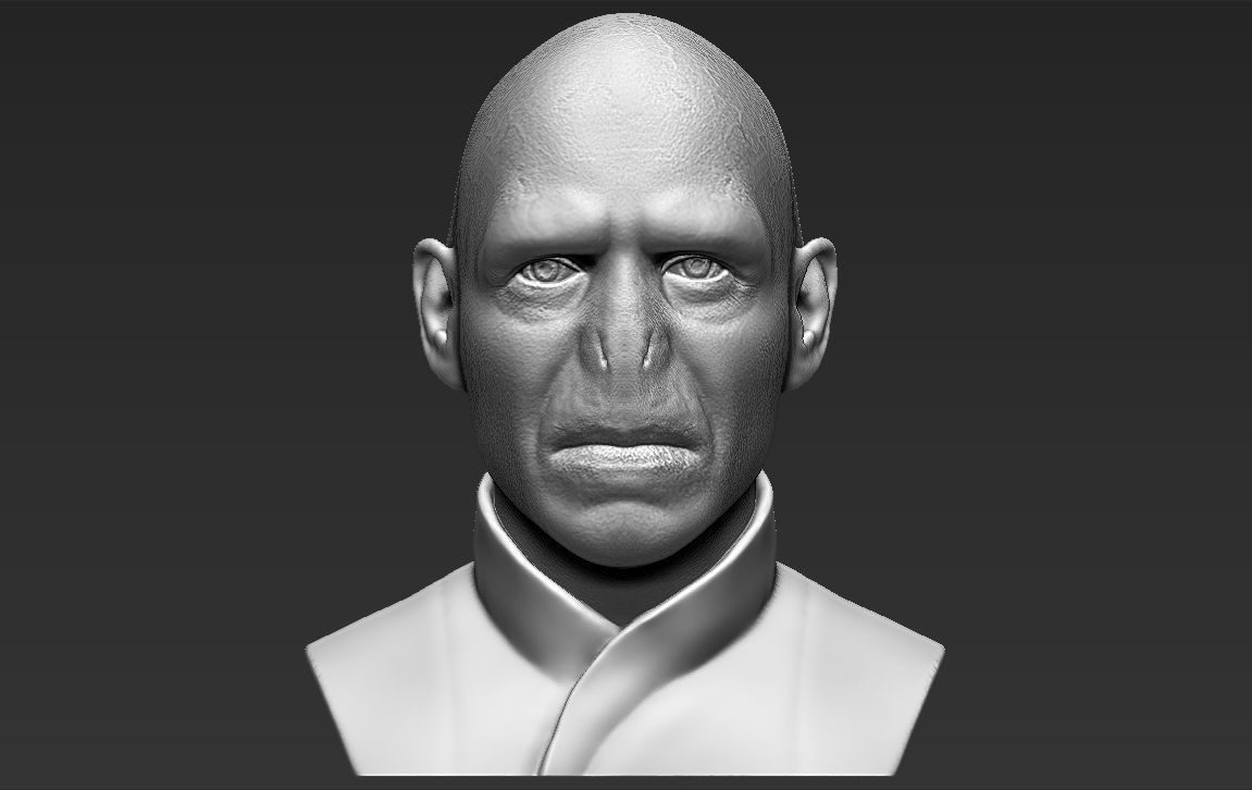 lord voldemort bust 3d printing ready stl obj formats tom riddle jk rowling harry potter slytherin dumbledore hermione severus snape ron weasley malfoy sirius black hagrid lotr art sculptures 3D print model - Mito3D