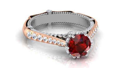 lorelei anello gioielli la sterlina gioiello matrimonio di fidanzamento argento disco platino moda brillante diamanti oro stampabile ruby zaffiro brillant abbigliamento anelli 3d print model - Mito3D