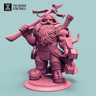 lorin dwarf ranger fantasy wargaming tabletop board miniature gaming dungeons dragons roleplaying 28mm scale heroic figure painted collectible custom resin hobby games toys 3d print model - Mito3D