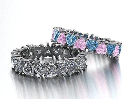 amore squillare moda donne donna gioielleria oro argento diamante stampabile gioiello gemma collana engagement gratuito pendente anelli 3d print model - Mito3D