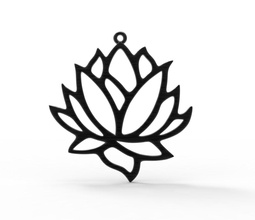 lotos pendant2 yoga baskı Gümüş altın takı kolye sanat yazdırılabilir 3d print model - Mito3D