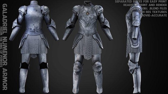 lotr Galadriel numenor armaduras cosplay senhor argolas anel cosplayer gandalf Senhor Anéis legolas Aragorn Sauron mostrar arte varreduras réplicas 3d print model - Mito3D