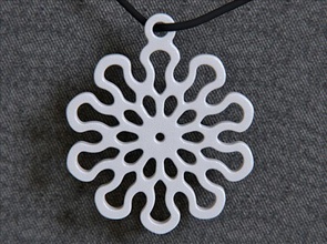 lotus 10 mandala pendant jewelry diagram floral flower symbol glyph sign necklace ritual spiritual pendants 3d print model - Mito3D