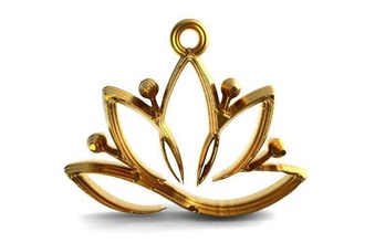 lotus flower pendant jewelry art pendants 3d print model - Mito3D