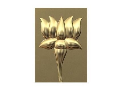 lotus çiçek Rahatlama dekor süs Yaprak bitki doğa panel cnc oymacılık Artcam yazdırılabilir Odun Alçı kalıplama onlay aplike Sanat heykeller 3d print model - Mito3D