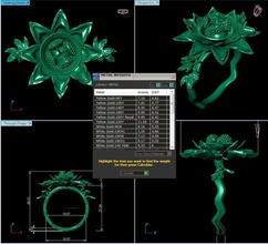lotus-Blume Kunst vortex Weihnachten disjunkte zeitgenössisch desktop - Beschichtung durchsucht Replikate 3d print model - Mito3D