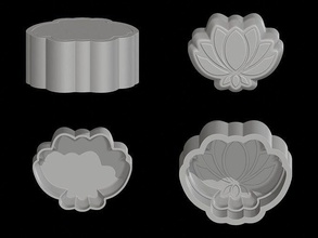 loto molde flor bomba baño bañera spa belleza bricolaje diy arte jabón herramienta mano pasatiempo 3d print model - Mito3D