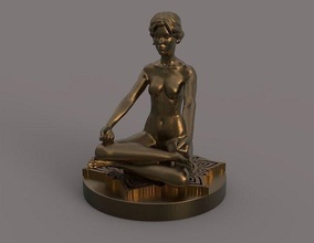 lotus pose sculpture bronze statue art ancient yoga buddha meditation figure sculptures 3d print model - Mito3D