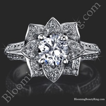 loto anillo 3d impresión modelo diseño compromiso diamante moda belleza oro joya joyería imprimible plata boda lujo anillos 3d print model - Mito3D