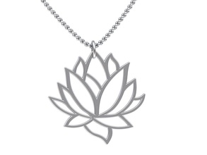 lotus simply beauty pendant 3dmodel 0256 flower simple floral0style pinterest jewelry cad usa canada europe chine silver gold necklaces pendants 3d print model - Mito3D
