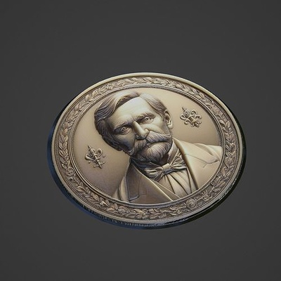 louis pasteur medallion necklace pendant medal locket historical historic scientist science philosopher einstein voltaire newton jewelry brooches 3d print model - Mito3D