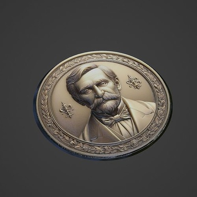 luis pasteur medallón collar colgante pendiente medalla histórico científico ciencias filósofo einstein voltaire newton joyería joya broches 3d print model - Mito3D