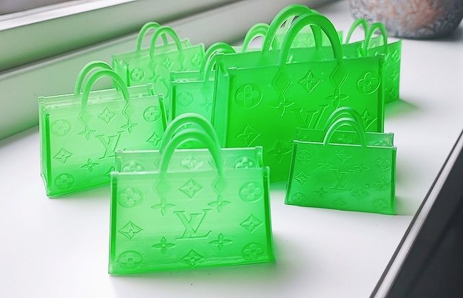 louis vuitton bag microscopic handbag luxury vitton art sculpt gift xmas christmas fasion fashion purses miniatures dollhouse bags 3D print model - Mito3D