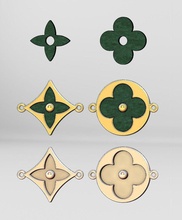 louis vuitton bilezik çiçek bb takılar kopyalar takı yazdırılabilir altın süs mücevher joaillier kolye moda aksesuarlar cazibe kopya sembol tasarım bilezikler 3d print model - Mito3D