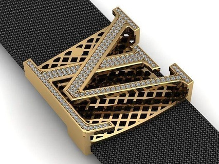 louis vuitton buckle model produce code bad054 jewelry ring womenring precious wedding gold printable diamond fashion rings bulk collection dimaond solitaire engagement women carrier bracelets bangle 3d print model - Mito3D