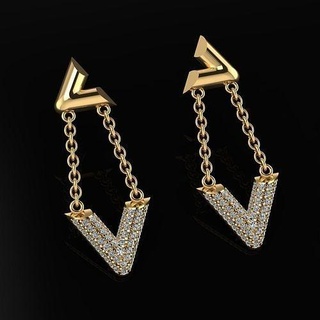 Diamond Louis Vuitton Pendant 3D model 3D printable