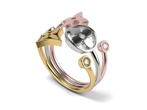 luis vuitton monograma idilio anillo oro joyería joya imprimible impresión anillos 3d print model - Mito3D