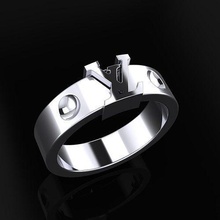 luis vuitton anillo joyería joya lujo elegante oro plata boda diamante arete pulsera collares colgante pendiente rinoceronte accesorio belleza moda diseño canalla anillos 3d print model - Mito3D