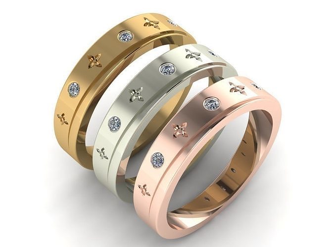 louis vuitton ring model produce code bad089 jewelry womenring precious wedding gold printable diamond fashion rings bulk collection dimaond solitaire engagement women carrier bracelets bangle 3D print model - Mito3D