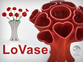 lovase - perfect present your beloved ones house vase flowers heart love household other decor valentine printing 3d print model - Mito3D