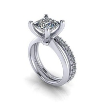 Aşk Bükmek prenses kanal yüzük mücevher nişan düğün elmas gümüş takı altın angagem moda sterlin kolye güzellik küpe yüzükler 3d print model - Mito3D